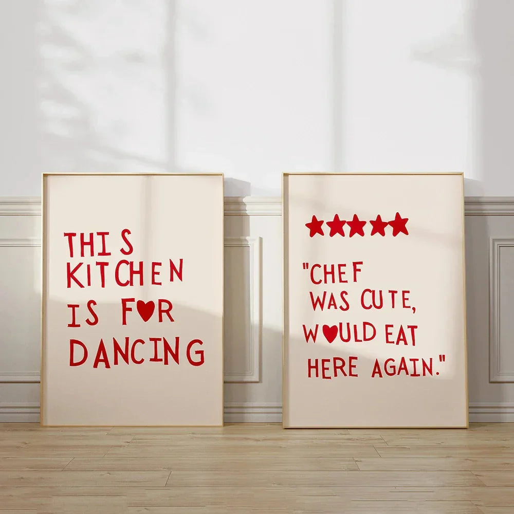 DecorBites™ Heart Quote Kitchen Wall Art Painting