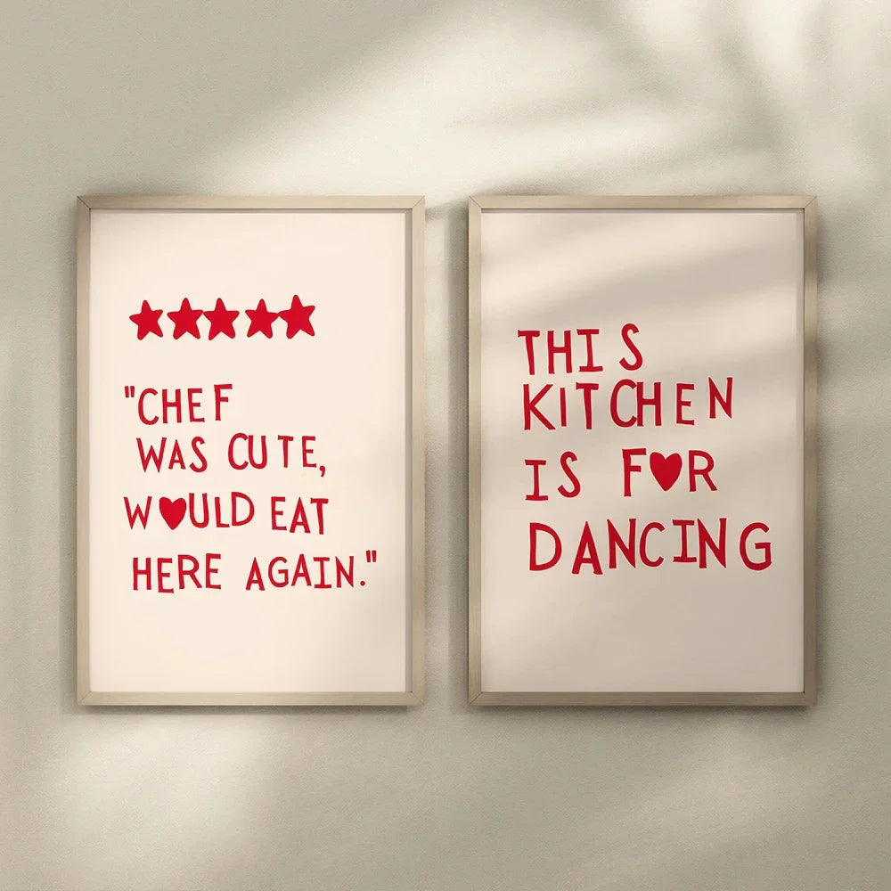 DecorBites™ Heart Quote Kitchen Wall Art Painting