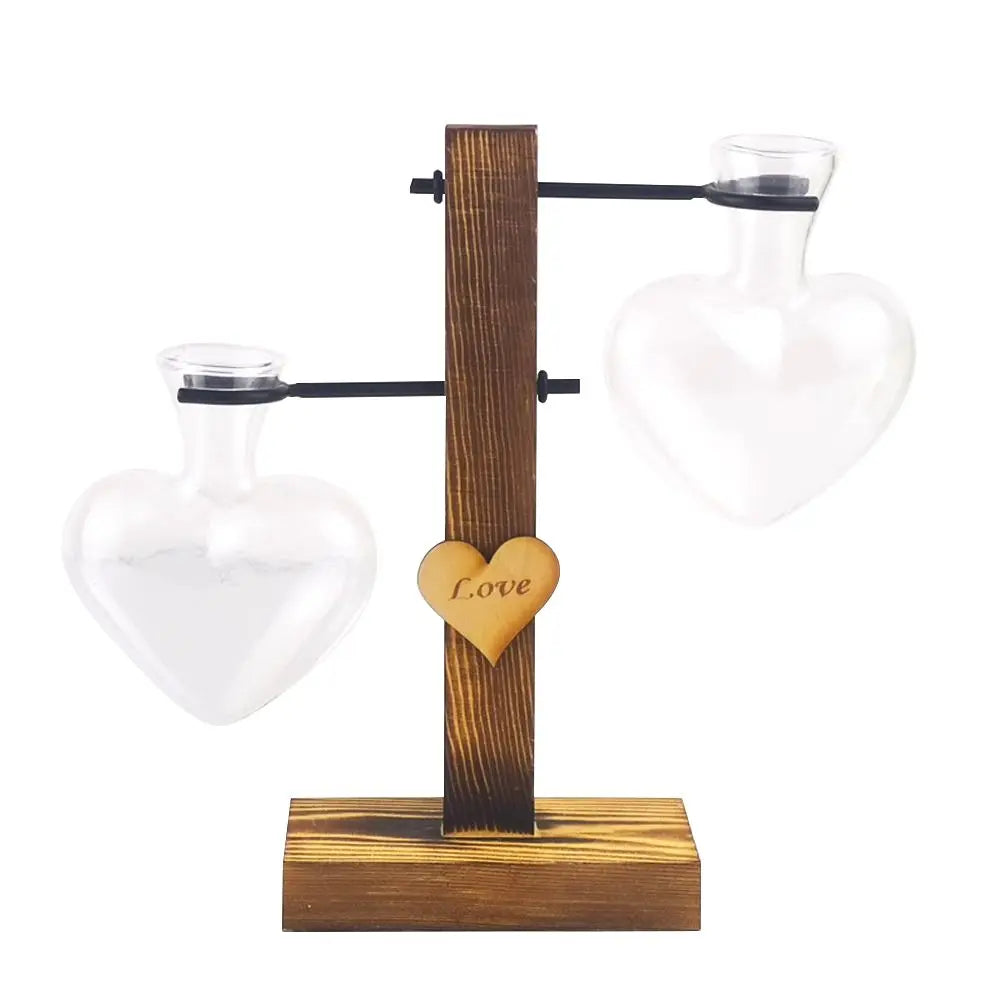 DecorBites™ Heart Shape Hydroponic Glass Vase - Home Decor