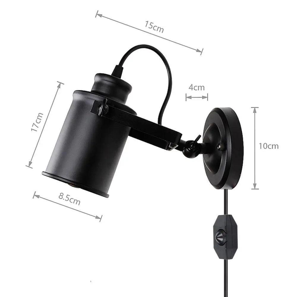 DecorBites™ Industrial Plug In Wall Sconce