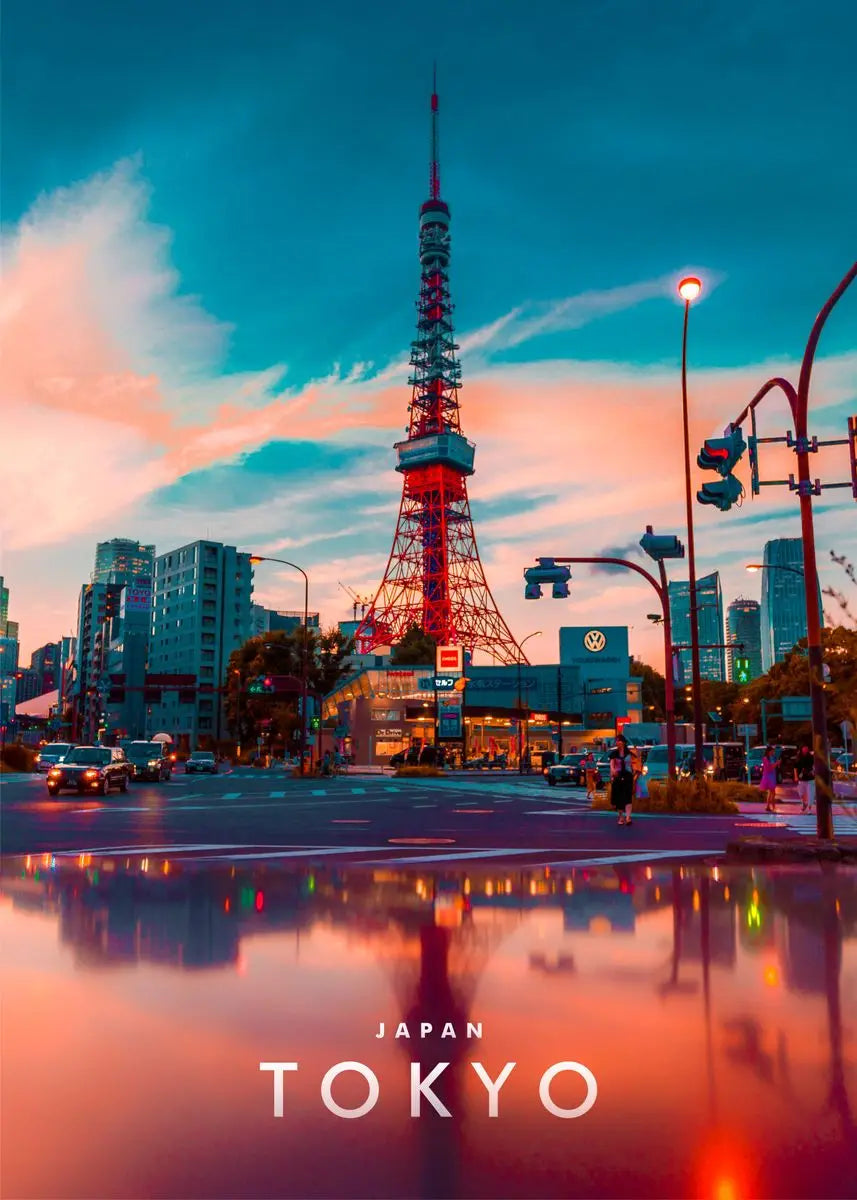DecorBites™ Japanese City Landscape Canvas Wall Art