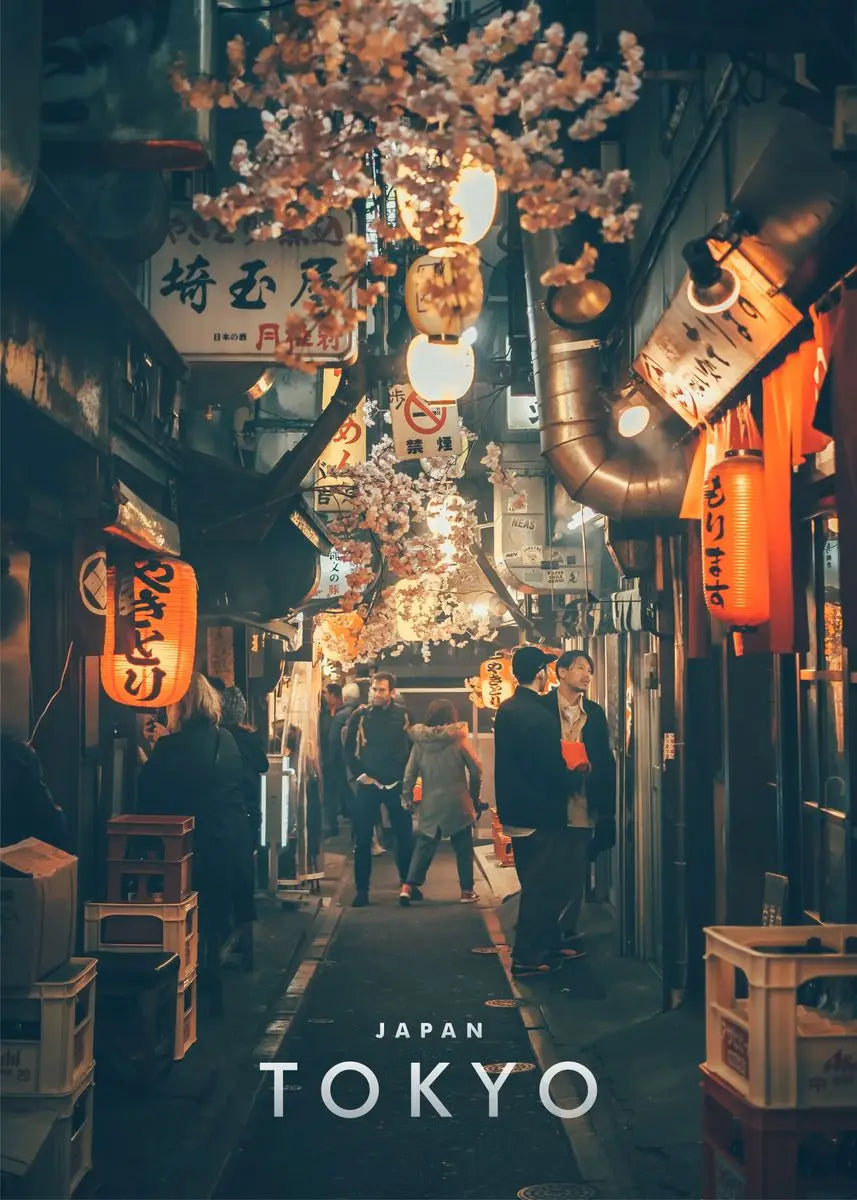 DecorBites™ Japanese City Landscape Canvas Wall Art