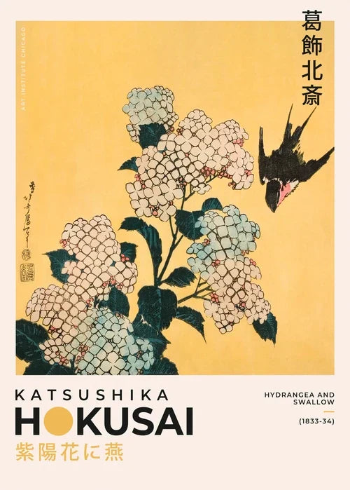 DecorBites™ Japanese Hokusai Art Poster Print on Canvas