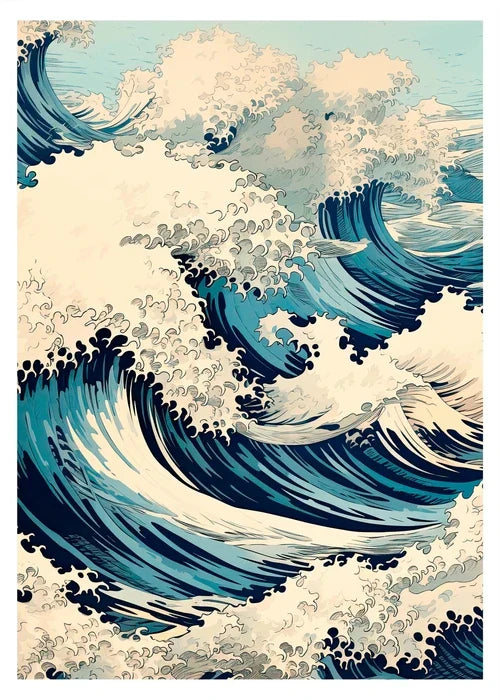 DecorBites™ Japanese Hokusai Canvas Art Print for Home Decor
