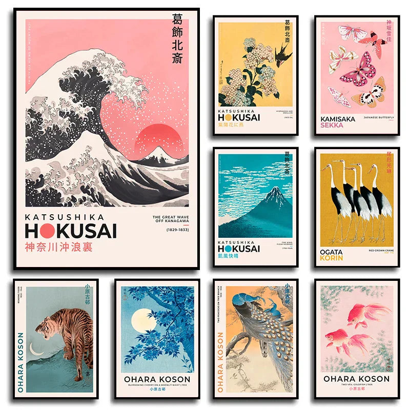 DecorBites™ Japanese Hokusai Canvas Art Print for Home Decor
