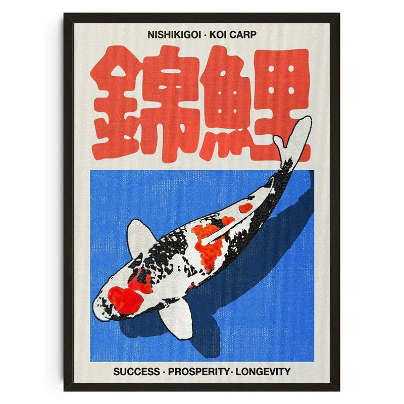 DecorBites™ Japanese Koi Cat Abstract Animals Canvas Wall Art