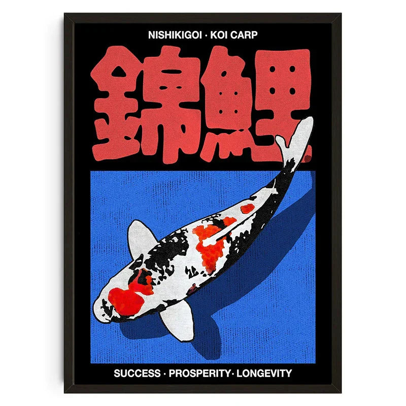 DecorBites™ Japanese Koi Cat Animal Canvas Wall Art