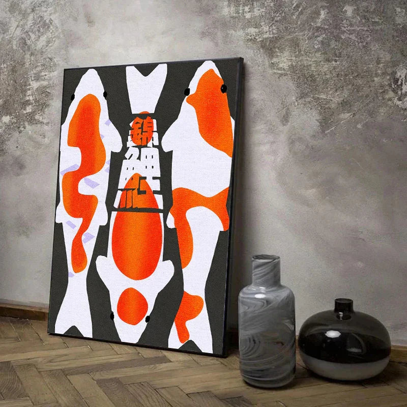 DecorBites™ Japanese Koi Cat Animal Canvas Wall Art