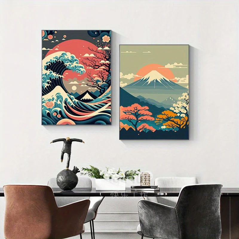 DecorBites™ Japanese Nature Landscape Canvas Wall Art