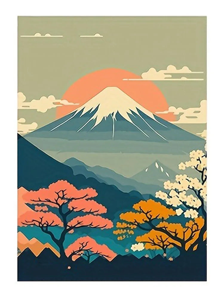 DecorBites™ Japanese Nature Landscape Canvas Wall Art