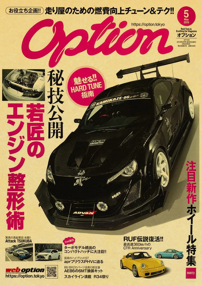 DecorBites™ JDM Retro Racing Car Poster Prints