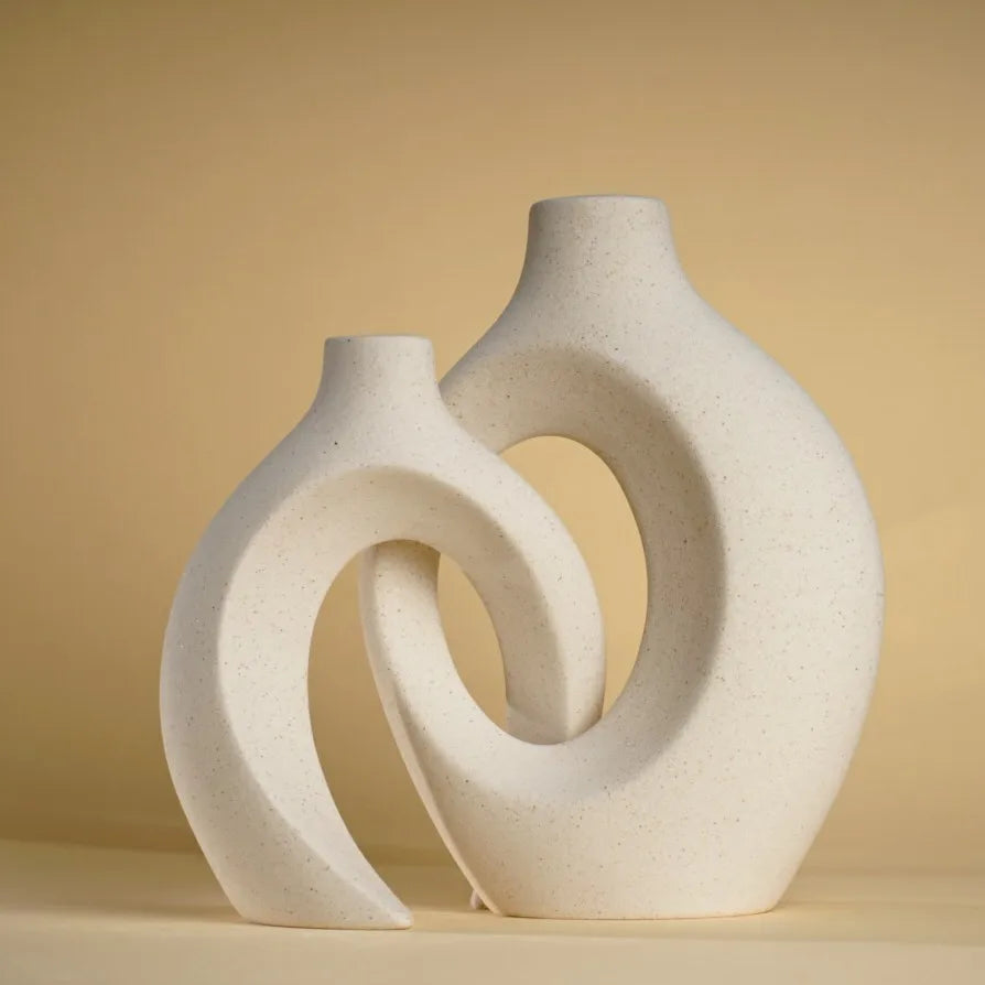 DecorBites™ Large 21cm CAPIRON Ceramic Vase Home Decor