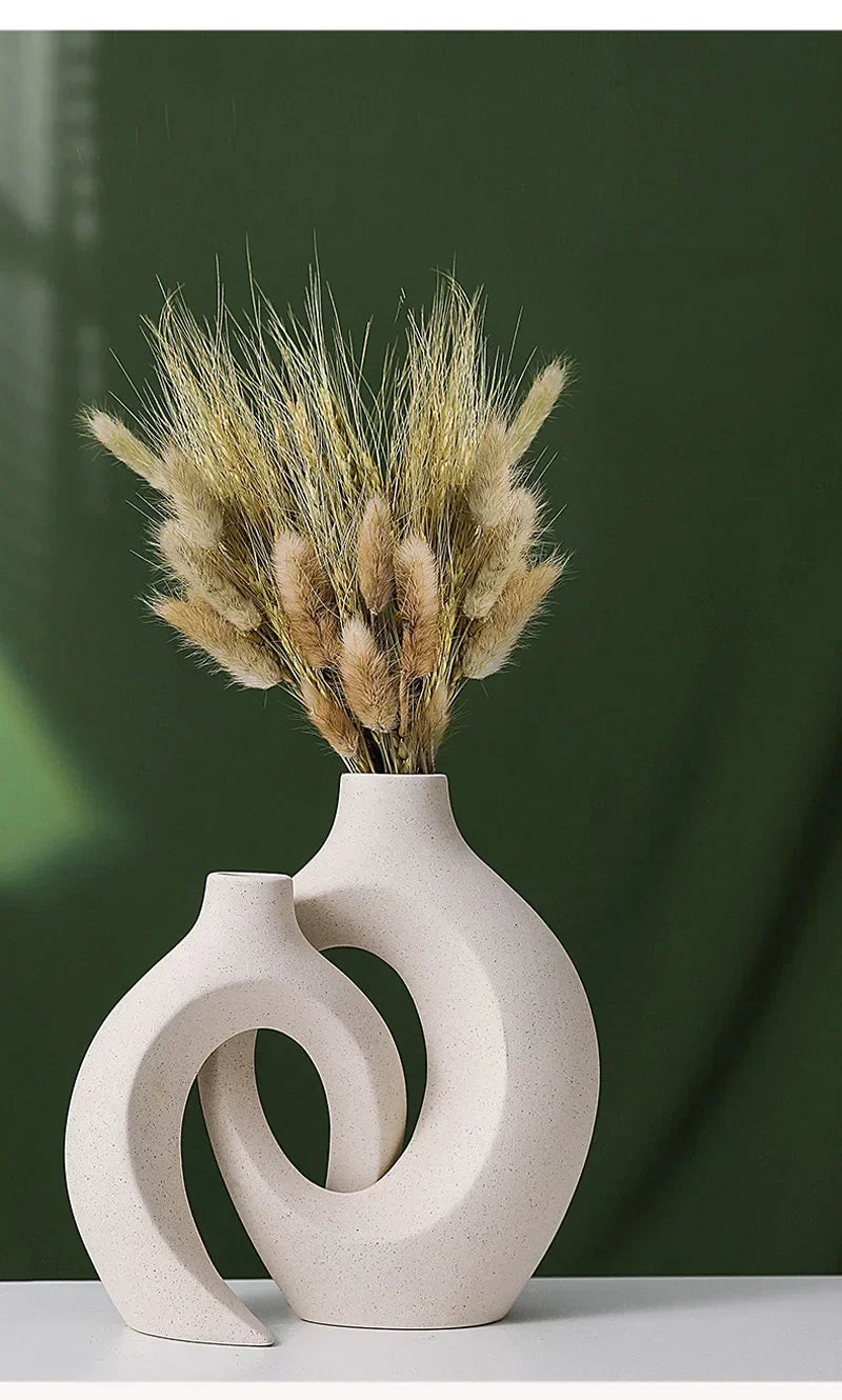 DecorBites™ Large 21cm CAPIRON Ceramic Vase Home Decor