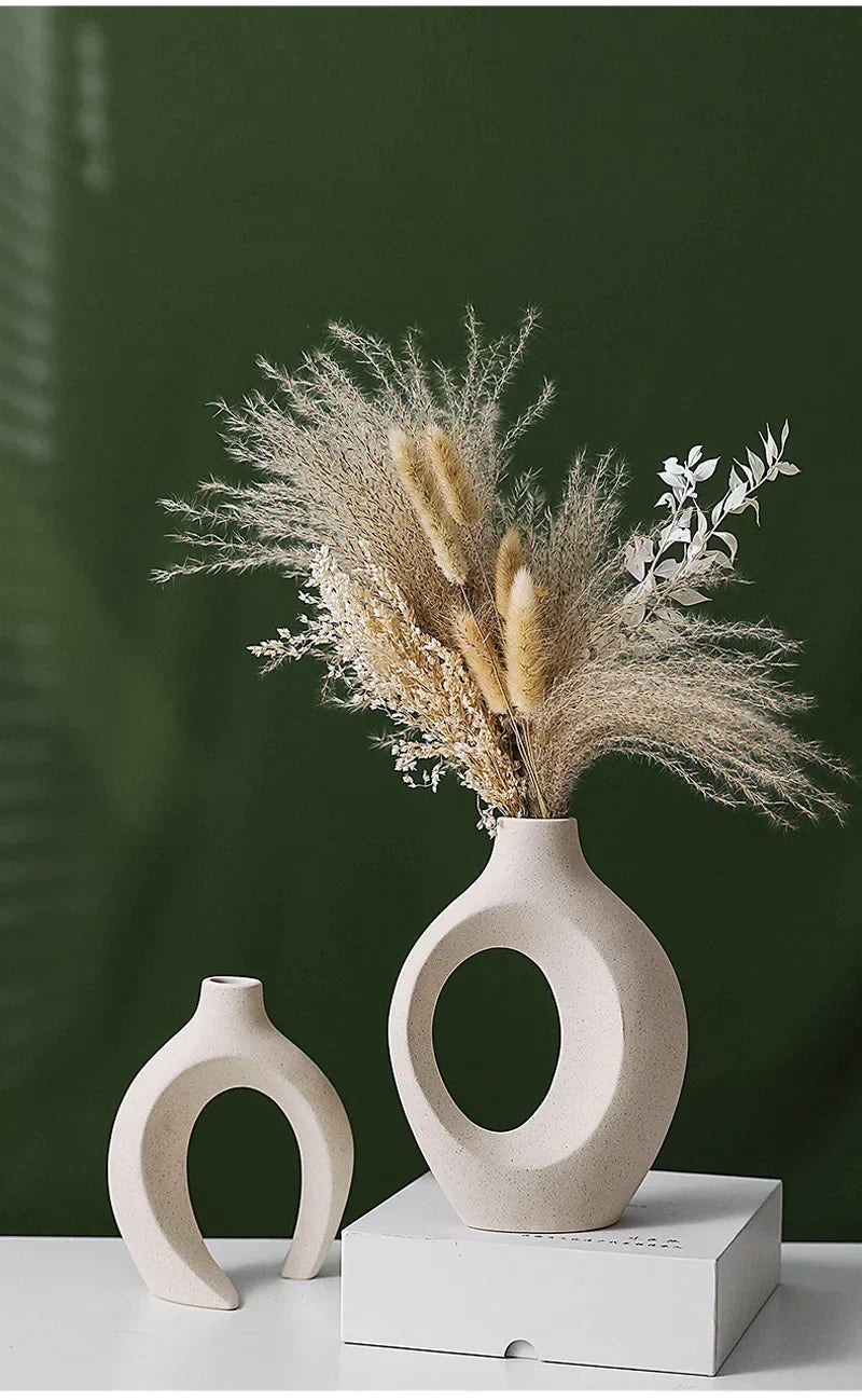 DecorBites™ Large 21cm CAPIRON Ceramic Vase Home Decor