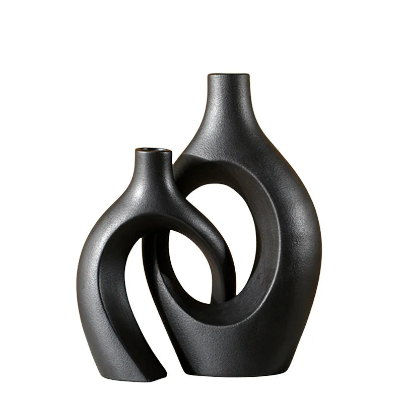 DecorBites™ Large 21cm CAPIRON Ceramic Vase Home Decor