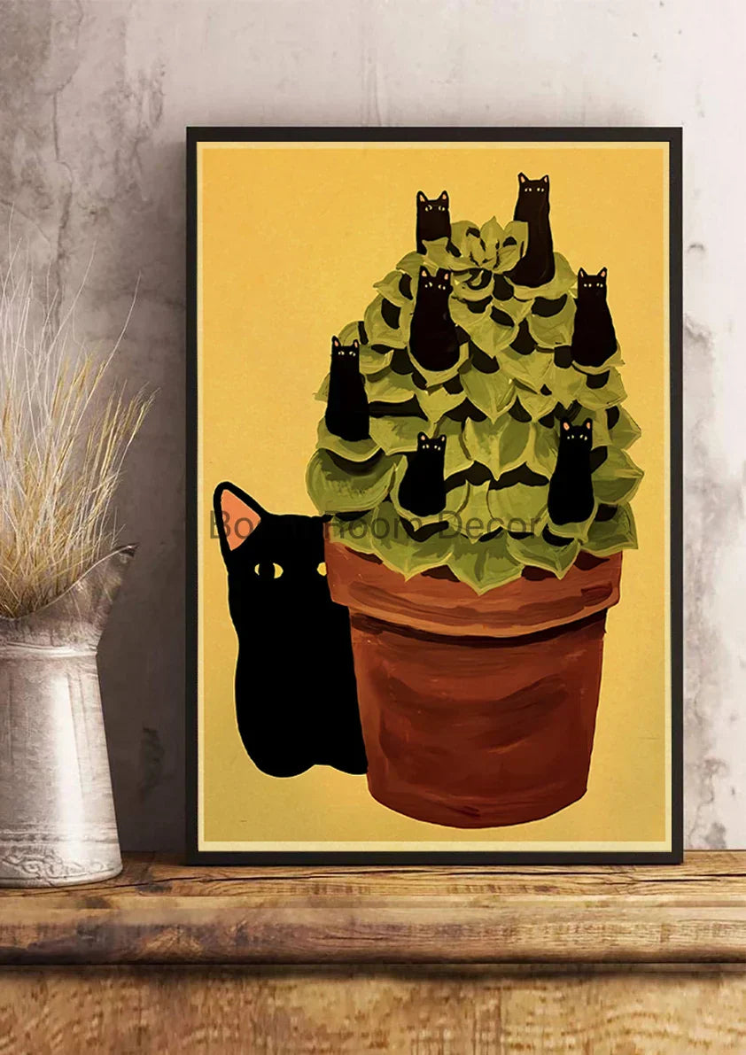 DecorBites™ Lover Cat Paper Poster for Home Decor