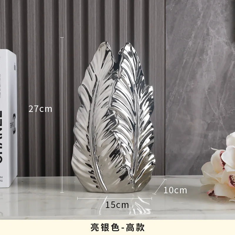 DecorBites™ Luxurious Gold Ceramic Vases for Home Decor