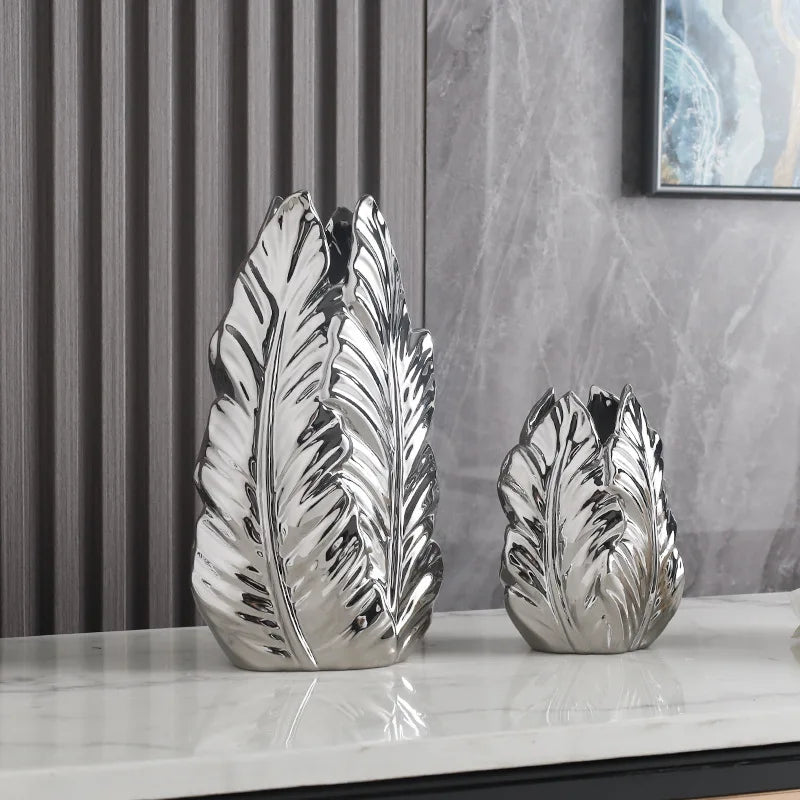 DecorBites™ Luxurious Gold Ceramic Vases for Home Decor