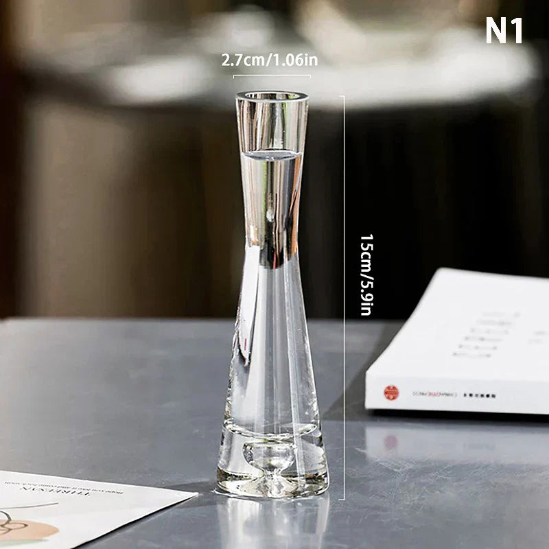 DecorBites™ Luxury Glass Flower Vase for Home Decor