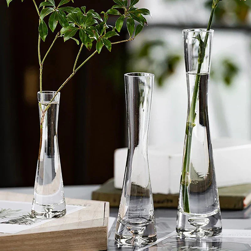 DecorBites™ Luxury Glass Flower Vase for Home Decor