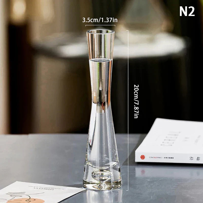 DecorBites™ Luxury Glass Flower Vase for Home Decor