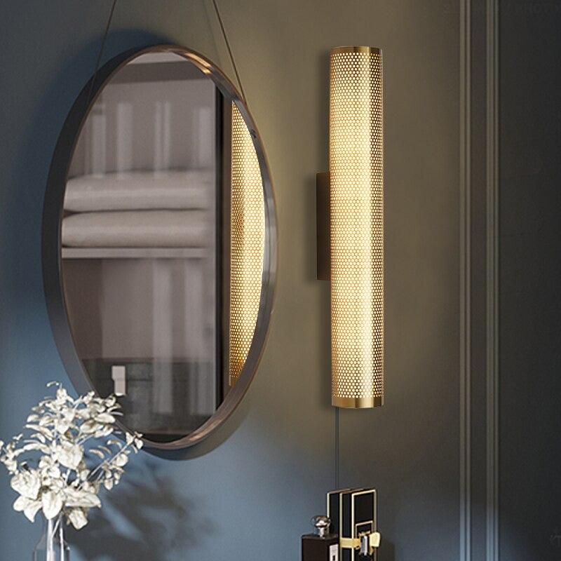 DecorBites™ Luxury Gold Vanity Wall Sconce