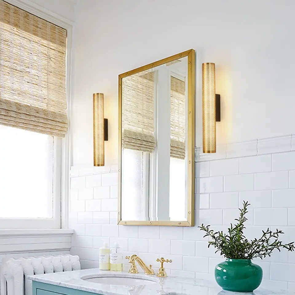 DecorBites™ Luxury Gold Vanity Wall Sconce