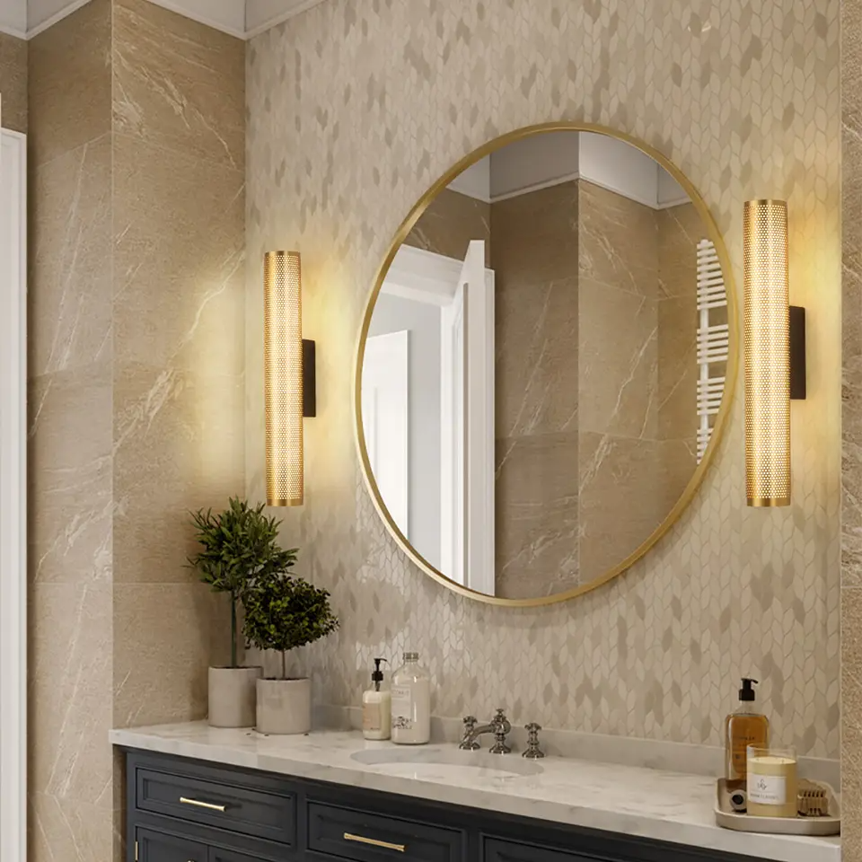 DecorBites™ Luxury Gold Vanity Wall Sconce