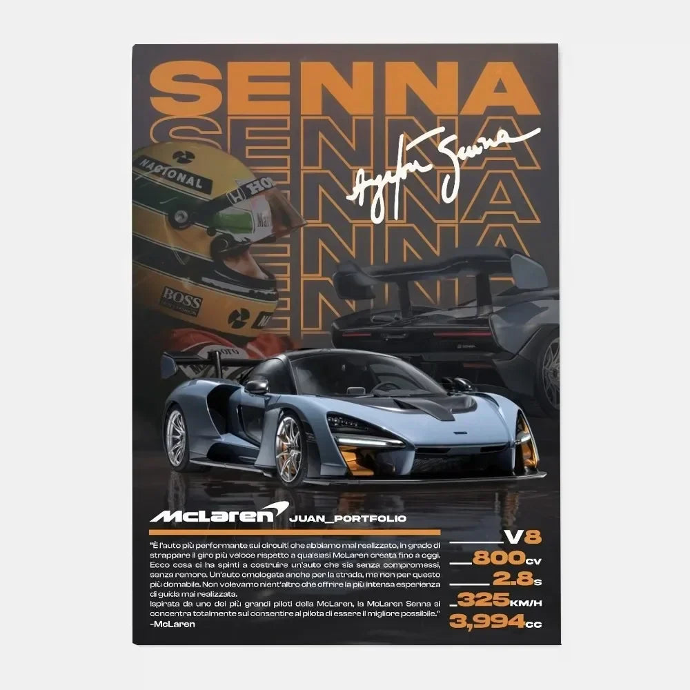 DecorBites™ Mclaren P1 GTR Luxury Poster for Home Decor
