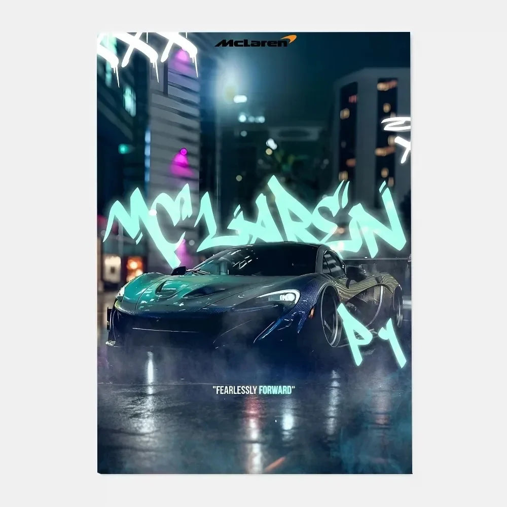 DecorBites™ Mclaren P1 GTR Luxury Poster for Home Decor