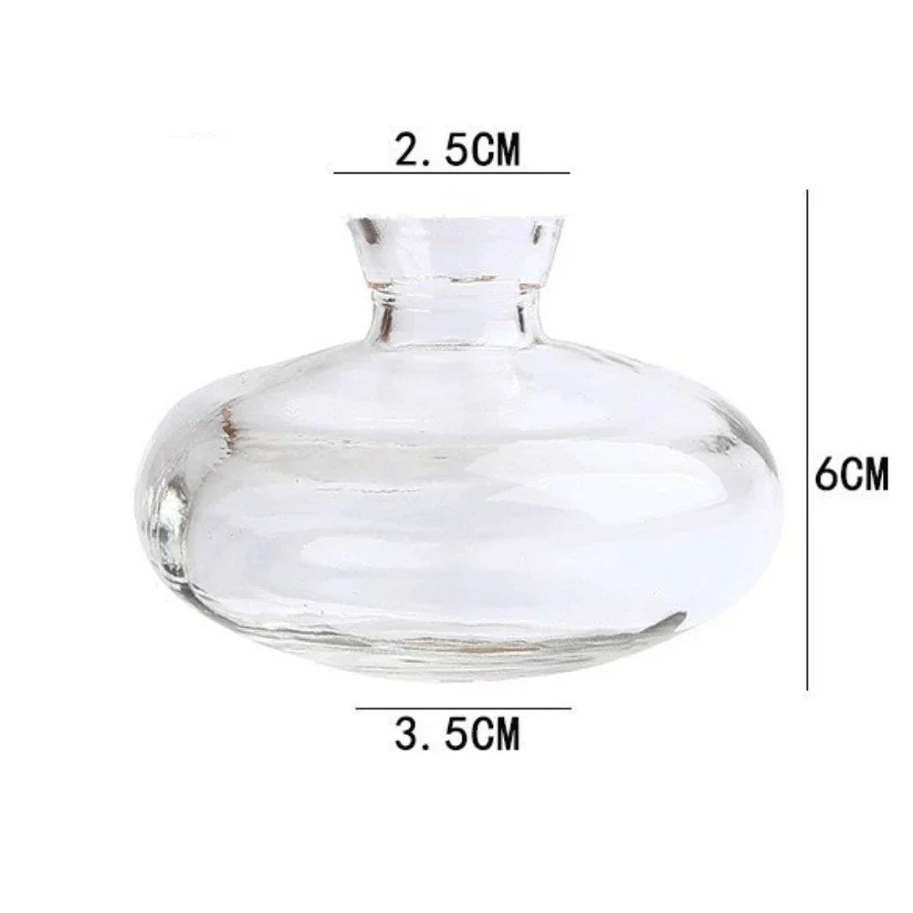 DecorBites™ Mini Glass Flower Vase for Home Decor