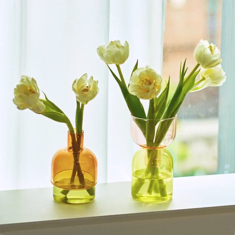 DecorBites™ Mini Glass Vase Set for Plants and Candles