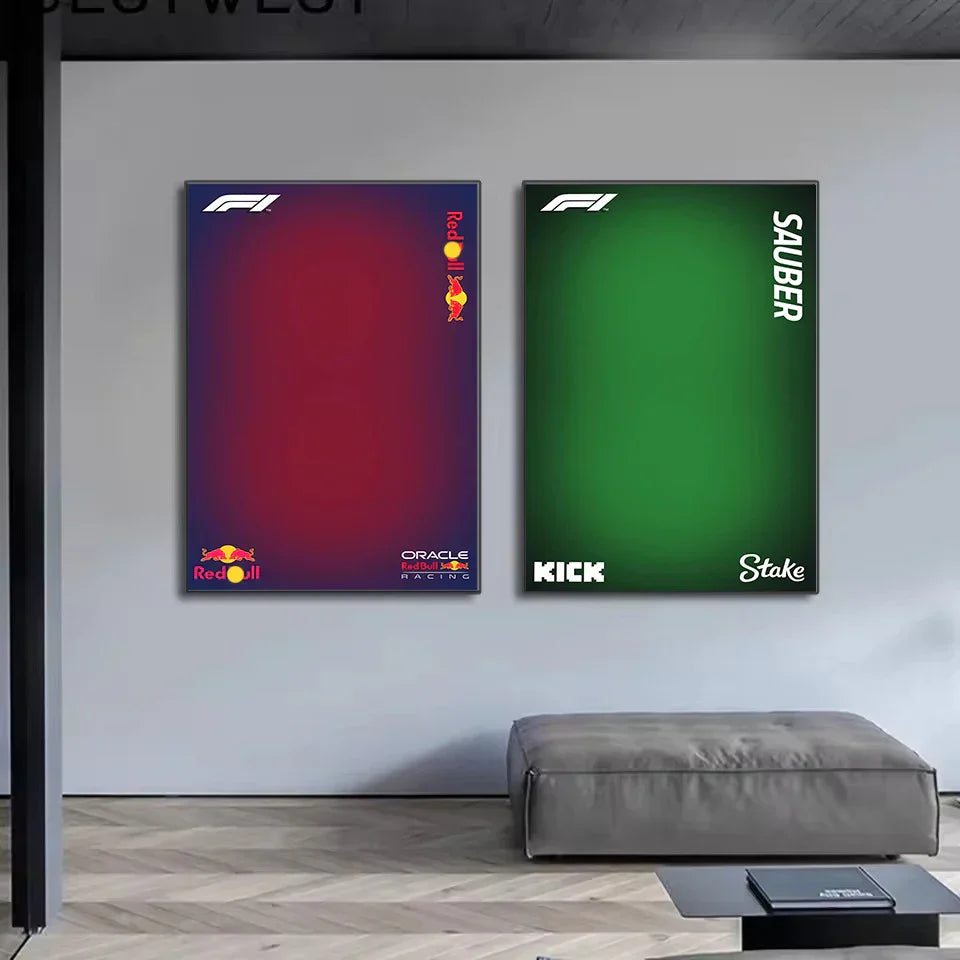 DecorBites™ Minimalist Formula 1 Canvas Wall Art