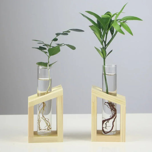 DecorBites™ Modern Crystal Glass Test Tube Vase