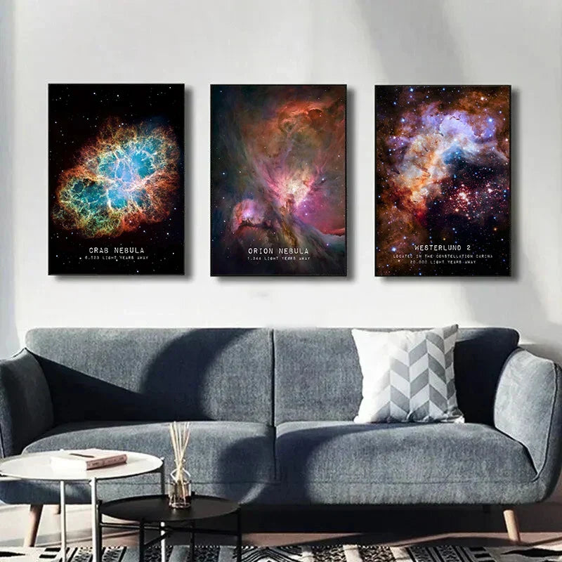 DecorBites™ Modern Galaxy Canvas Art Prints for Home