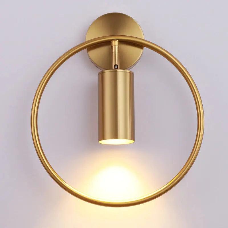 DecorBites™ Modern Gold & Black Wall Sconce