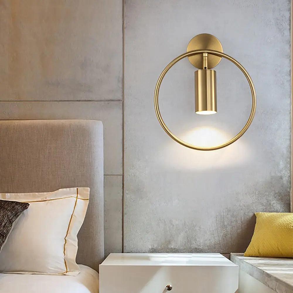 DecorBites™ Modern Gold & Black Wall Sconce