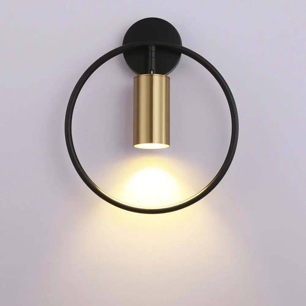 DecorBites™ Modern Gold & Black Wall Sconce