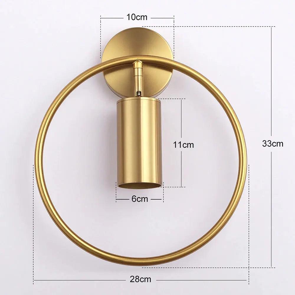 DecorBites™ Modern Gold & Black Wall Sconce