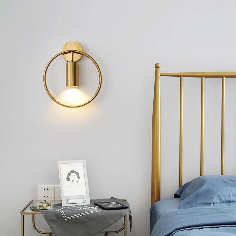 DecorBites™ Modern Gold & Black Wall Sconce