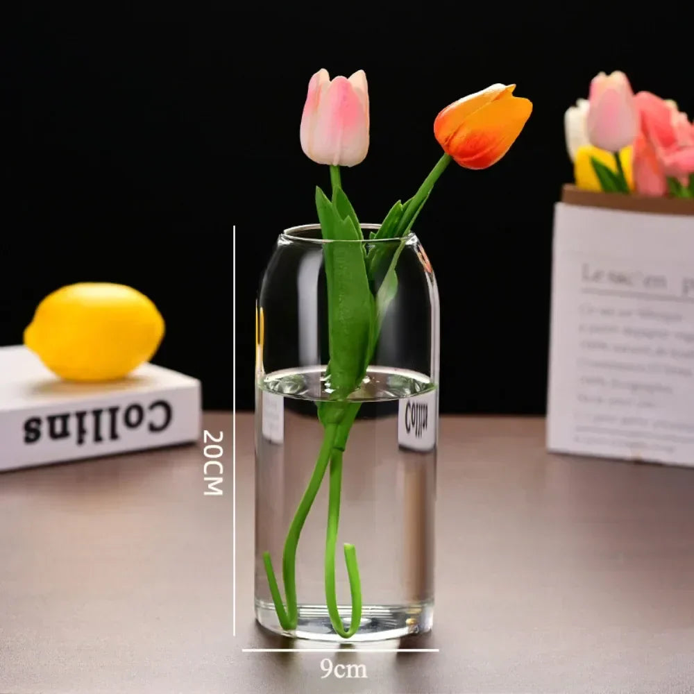 DecorBites™ Modern Hydroponic Glass Flower Vase for Home & Wedding