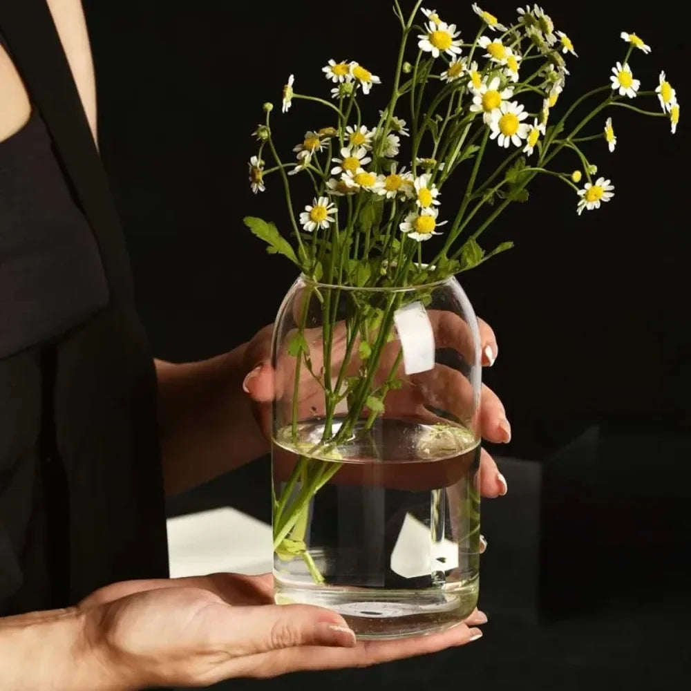 DecorBites™ Modern Hydroponic Glass Flower Vase for Home & Wedding