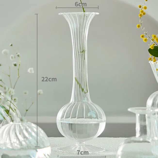 DecorBites™ Modern Nordic Glass Vases Set for Home and Wedding