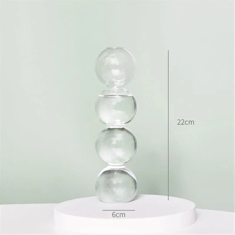 DecorBites™ Modern Transparent Glass Vases Set for Home