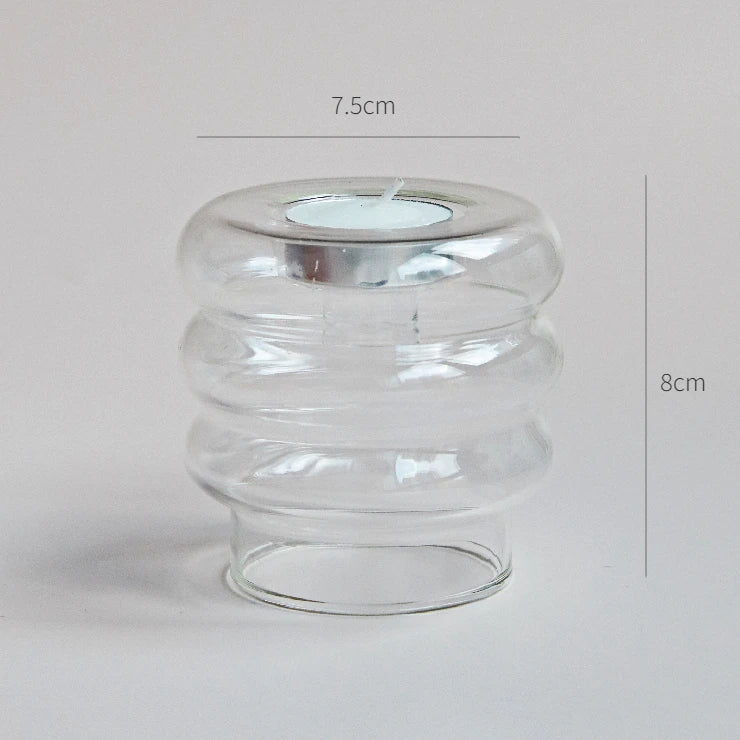 DecorBites™ Modern Transparent Glass Vases Set for Home