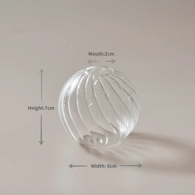 DecorBites™ Modern Transparent Glass Vases Set for Home