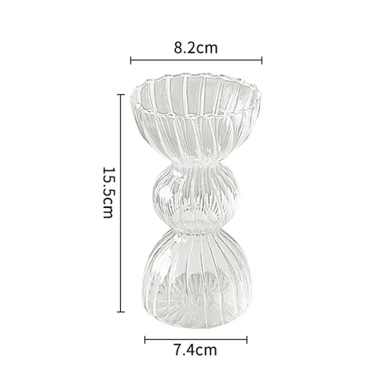 DecorBites™ Modern Transparent Glass Vases Set for Home