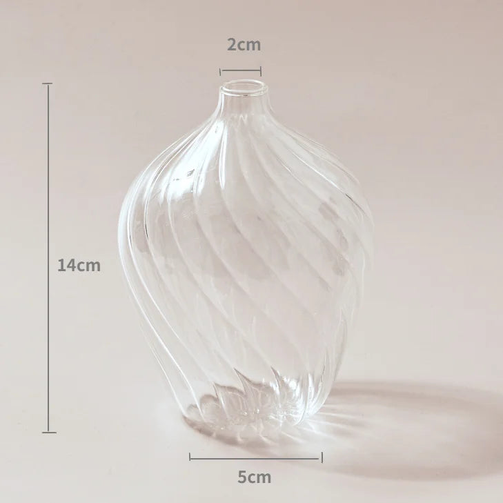 DecorBites™ Modern Transparent Glass Vases Set for Home
