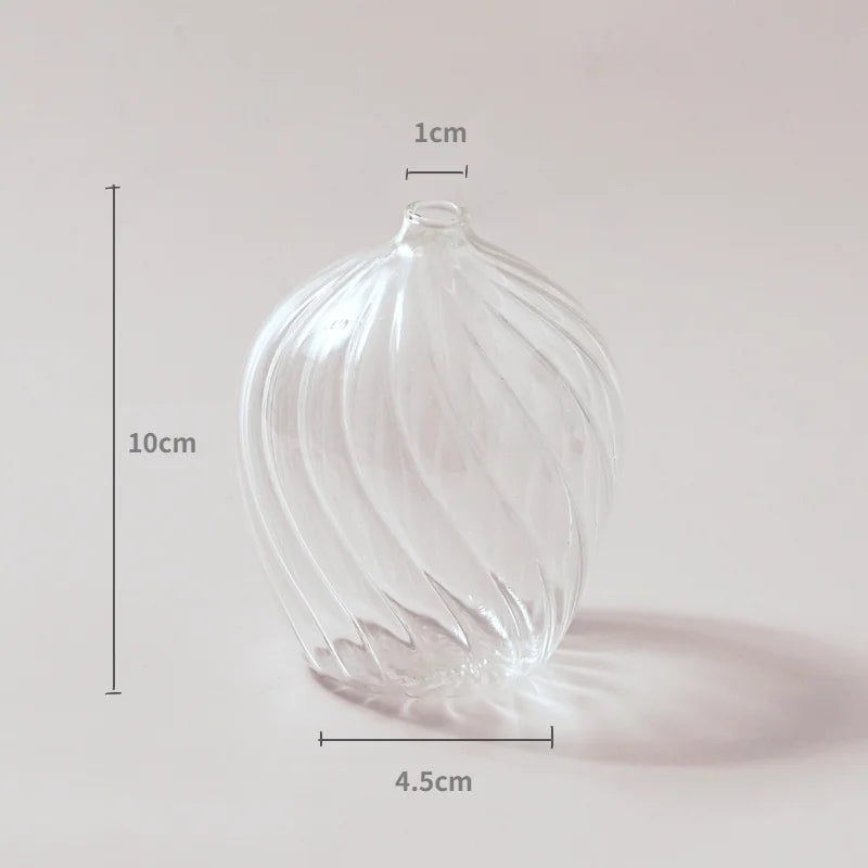 DecorBites™ Modern Transparent Glass Vases Set for Home