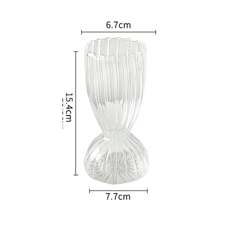 DecorBites™ Modern Transparent Glass Vases Set for Home